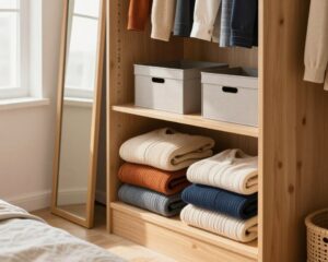 como organizar guarda roupa pequeno