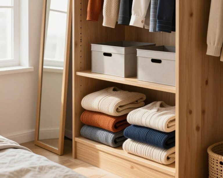como organizar guarda roupa pequeno