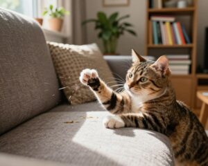 por que os gatos arranham os moveis