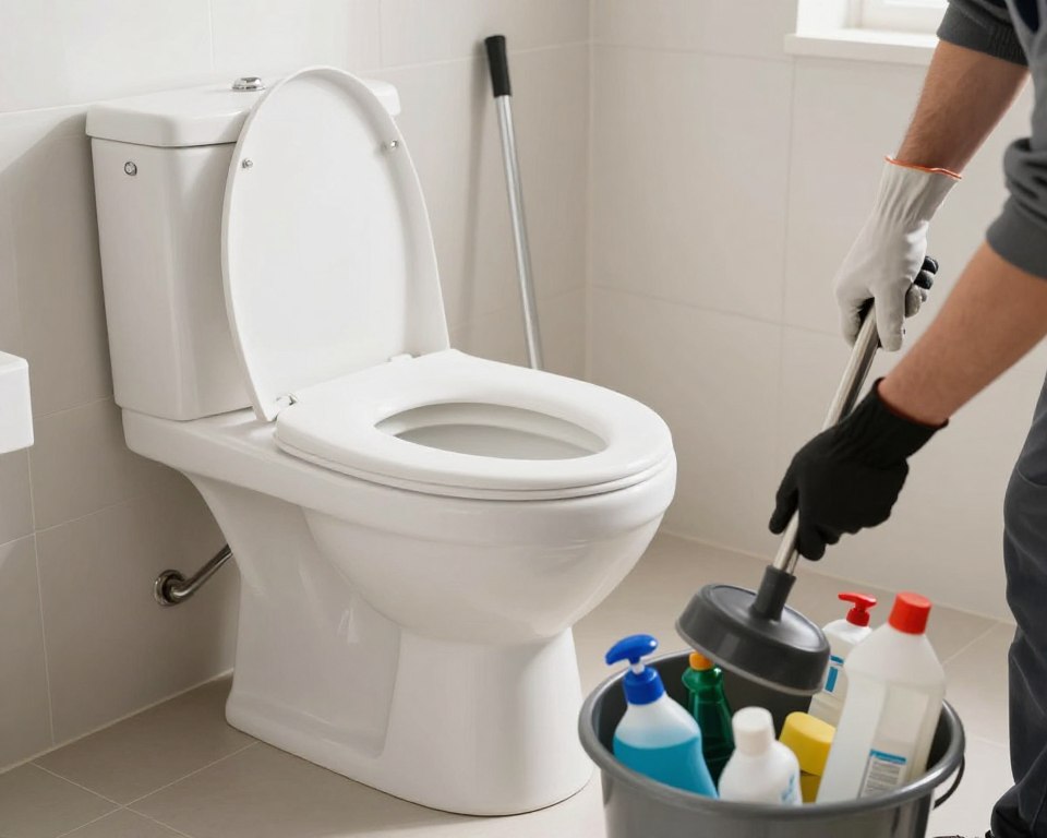 preparação desentupir vaso sanitário